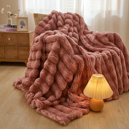Ownkoti Soft Plush Wavy Fluffy Blanket - image 6
