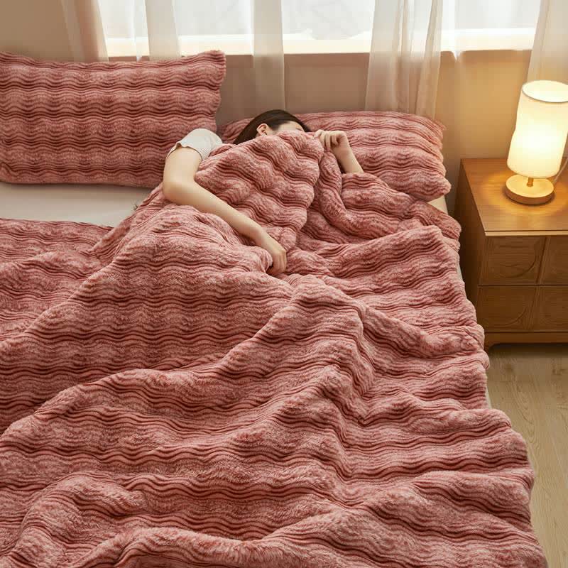 Ownkoti Soft Plush Wavy Fluffy Blanket - image 3