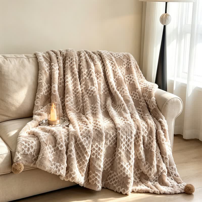 Ownkoti Checkered Grid Reversible Throw Blanket - image 51