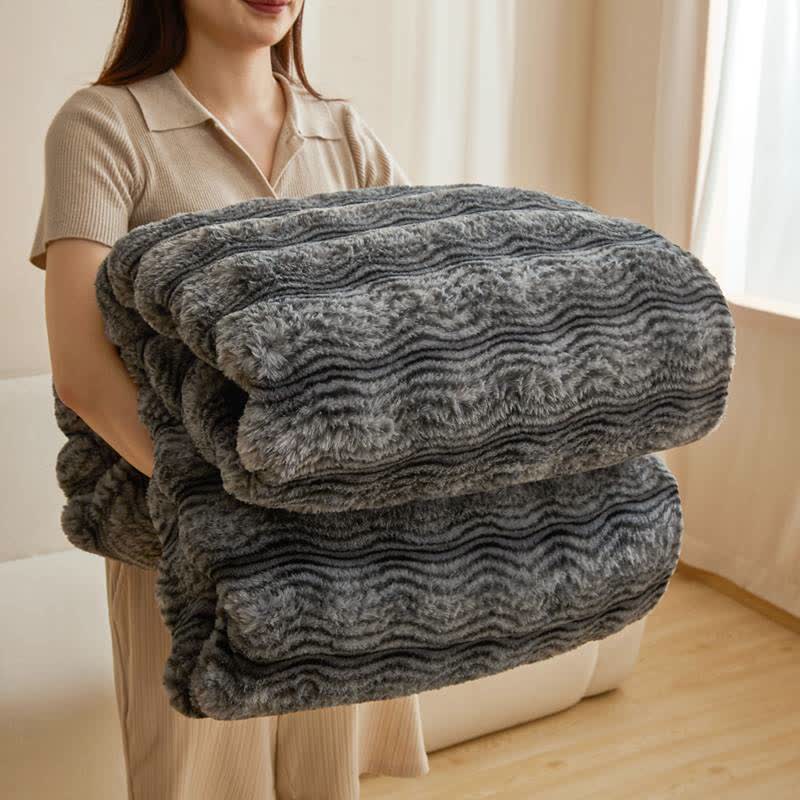 Ownkoti Soft Plush Wavy Fluffy Blanket - Dark Gray - 79" x 91" - image 31