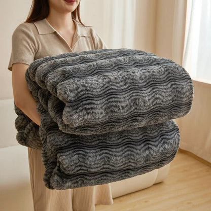 Ownkoti Soft Plush Wavy Fluffy Blanket - Dark Gray - 79" x 91" - image 31