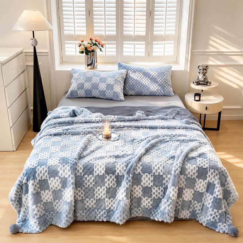 Ownkoti Checkered Grid Reversible Throw Blanket - image 28