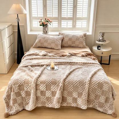 Ownkoti Checkered Grid Reversible Throw Blanket - image 48