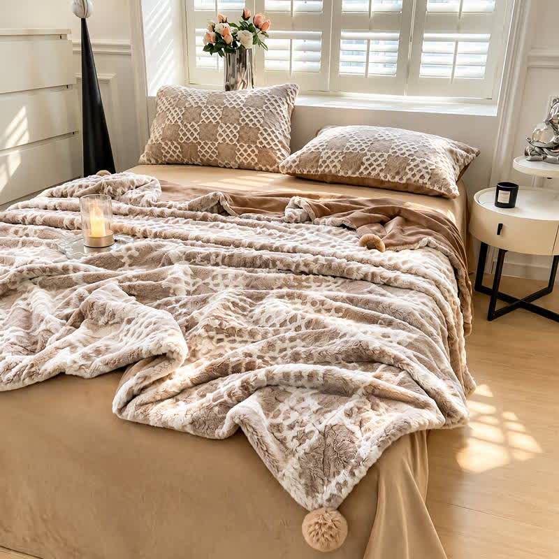 Ownkoti Checkered Grid Reversible Throw Blanket - image 49