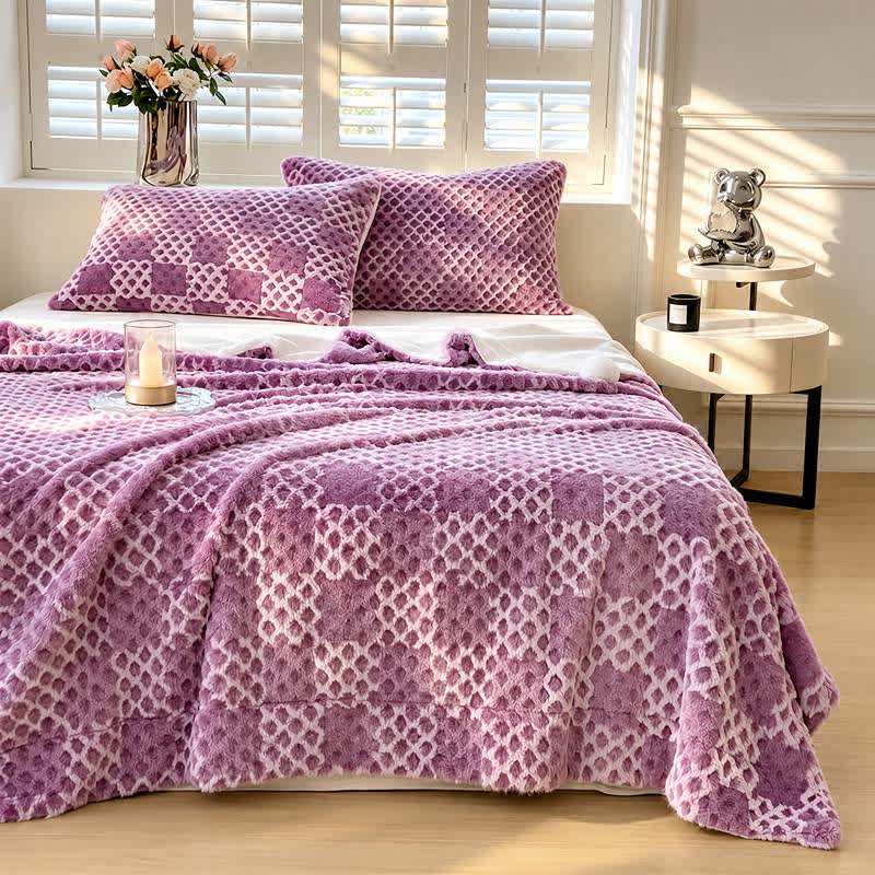 Ownkoti Checkered Grid Reversible Throw Blanket - image 39