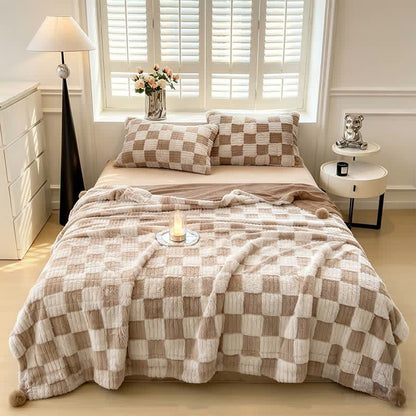 Ownkoti Modern Block Grid Cozy Reversible Blanket - image 2
