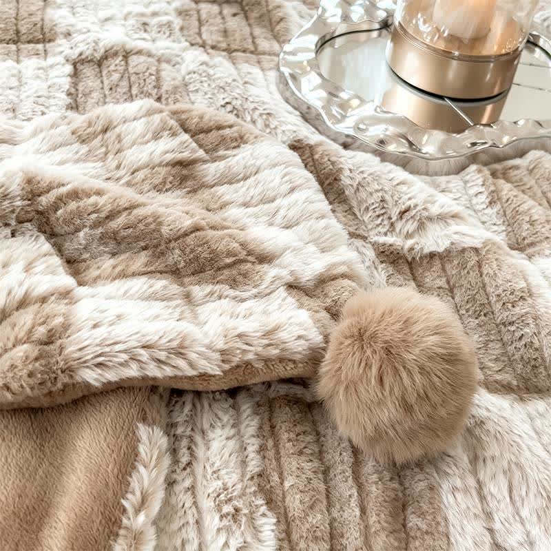 Ownkoti Modern Block Grid Cozy Reversible Blanket - image 8