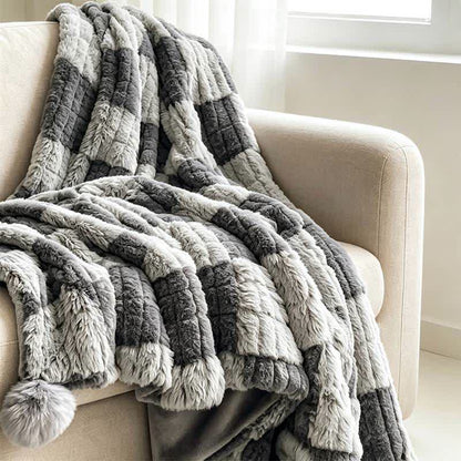 Ownkoti Modern Block Grid Cozy Reversible Blanket - image 22