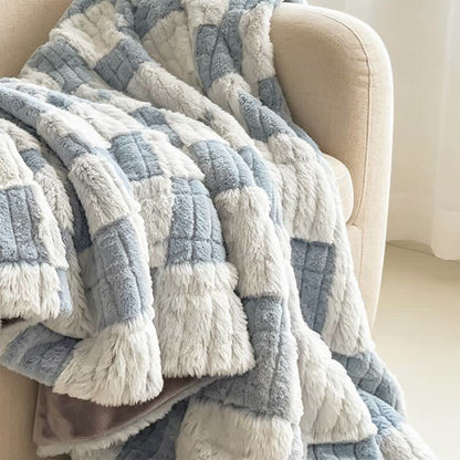 Ownkoti Modern Block Grid Cozy Reversible Blanket - image 30