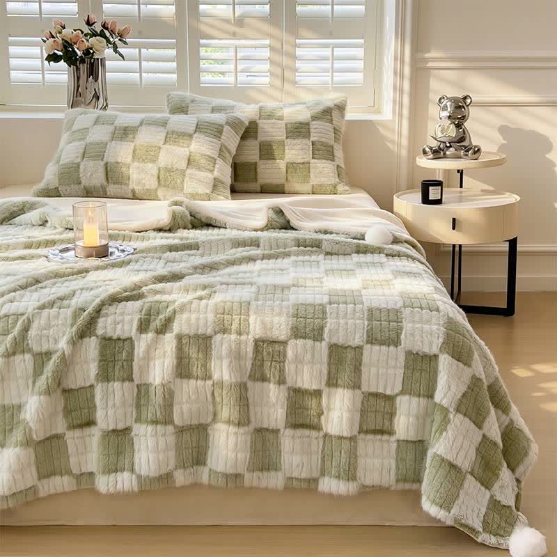Ownkoti Modern Block Grid Cozy Reversible Blanket - image 37