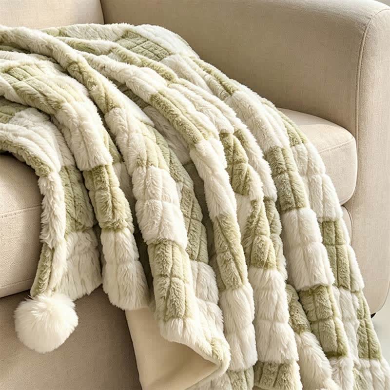 Ownkoti Modern Block Grid Cozy Reversible Blanket - image 38