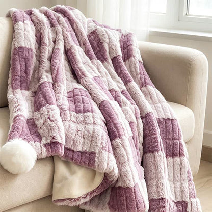Ownkoti Modern Block Grid Cozy Reversible Blanket - image 46