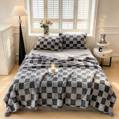 Ownkoti Modern Block Grid Cozy Reversible Blanket - image 19