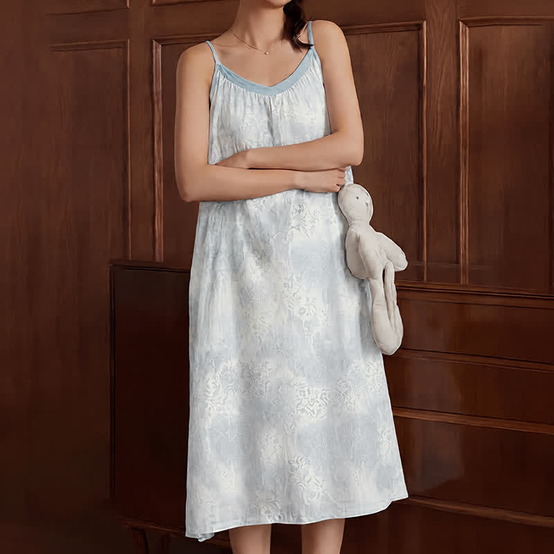Ownkoti Lavender V-Neck Sleeveless Lounge Dress - image 4