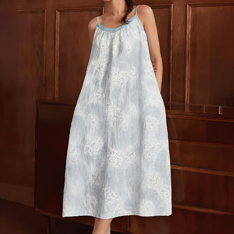 Ownkoti Lavender V-Neck Sleeveless Lounge Dress - image 5