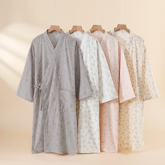 Ownkoti Floral Cotton Gauze Nightgown Home Wear - image 0
