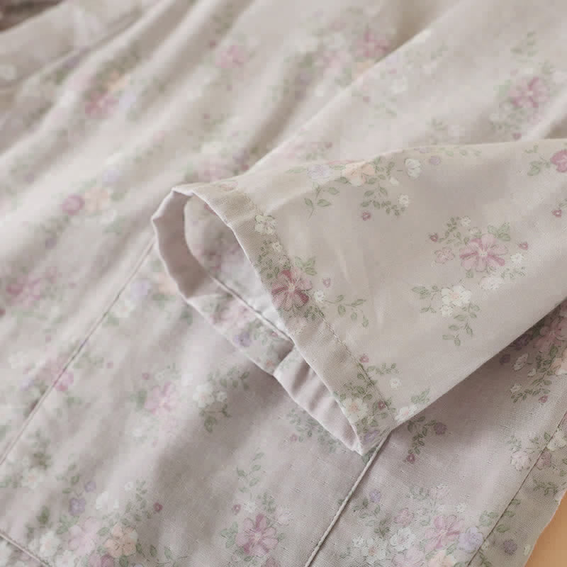 Ownkoti Floral Cotton Gauze Nightgown Home Wear - image 9