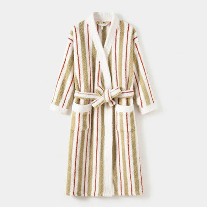 Ownkoti Longline Striped Fleece Kimono Bathrobe - image 3