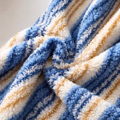 Ownkoti Longline Striped Fleece Kimono Bathrobe - image 9