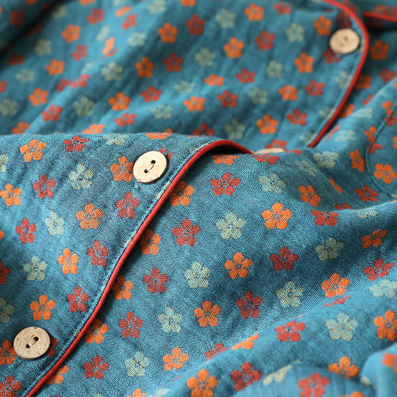 Ownkoti Blue Meadow Cotton Pajama Lounge Set - image 4