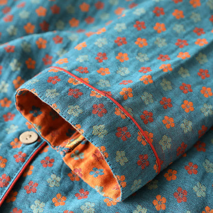 Ownkoti Blue Meadow Cotton Pajama Lounge Set - image 5