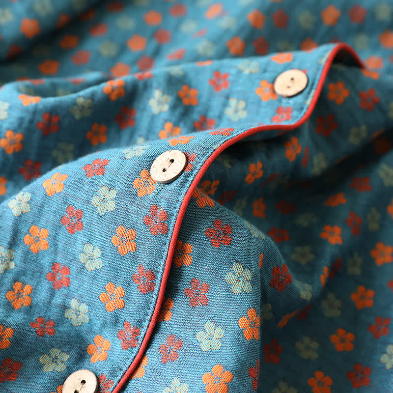 Ownkoti Blue Meadow Cotton Pajama Lounge Set - image 6