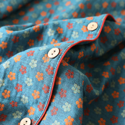 Ownkoti Blue Meadow Cotton Pajama Lounge Set - image 6