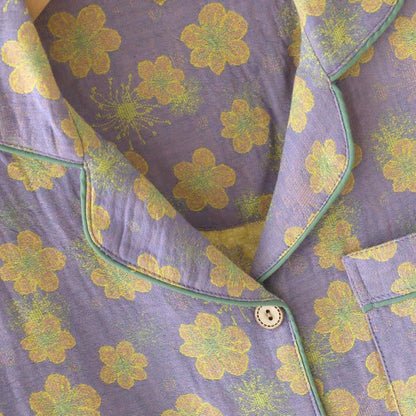 Ownkoti Floral Piped Cotton Gauze Sleepwear Set - image 2