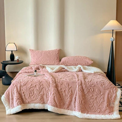 Ownkoti Embossed Fluffy Sherpa Throw Blanket - image 29