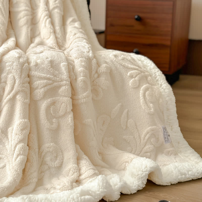 Ownkoti Embossed Fluffy Sherpa Throw Blanket - image 5