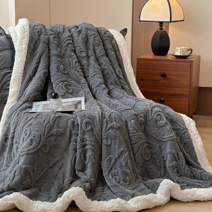 Ownkoti Embossed Fluffy Sherpa Throw Blanket - image 16
