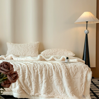 Ownkoti Embossed Fluffy Sherpa Throw Blanket - image 3