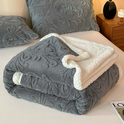 Ownkoti Embossed Fluffy Sherpa Throw Blanket - image 17