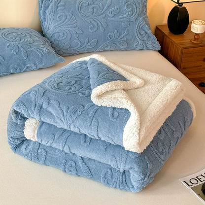 Ownkoti Embossed Fluffy Sherpa Throw Blanket - image 21