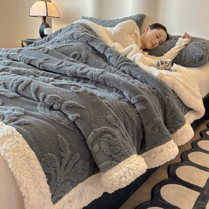 Ownkoti Embossed Fluffy Sherpa Throw Blanket - image 15