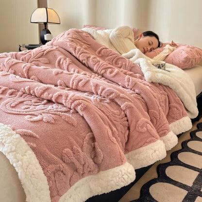 Ownkoti Embossed Fluffy Sherpa Throw Blanket - image 30