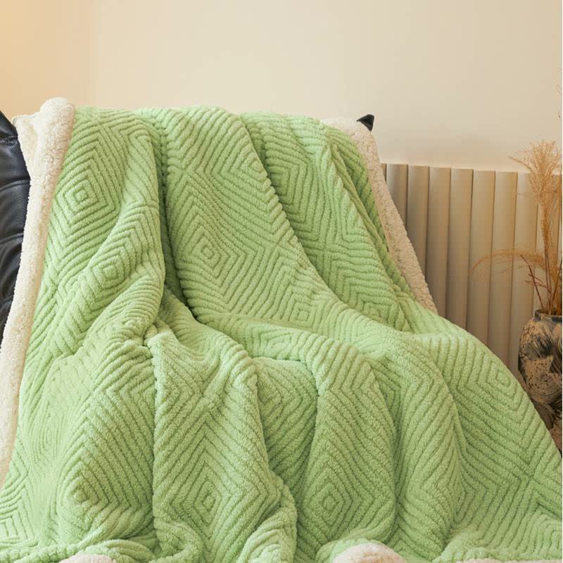 Ownkoti Diamond-Weave Sherpa Throw Blanket - image 27
