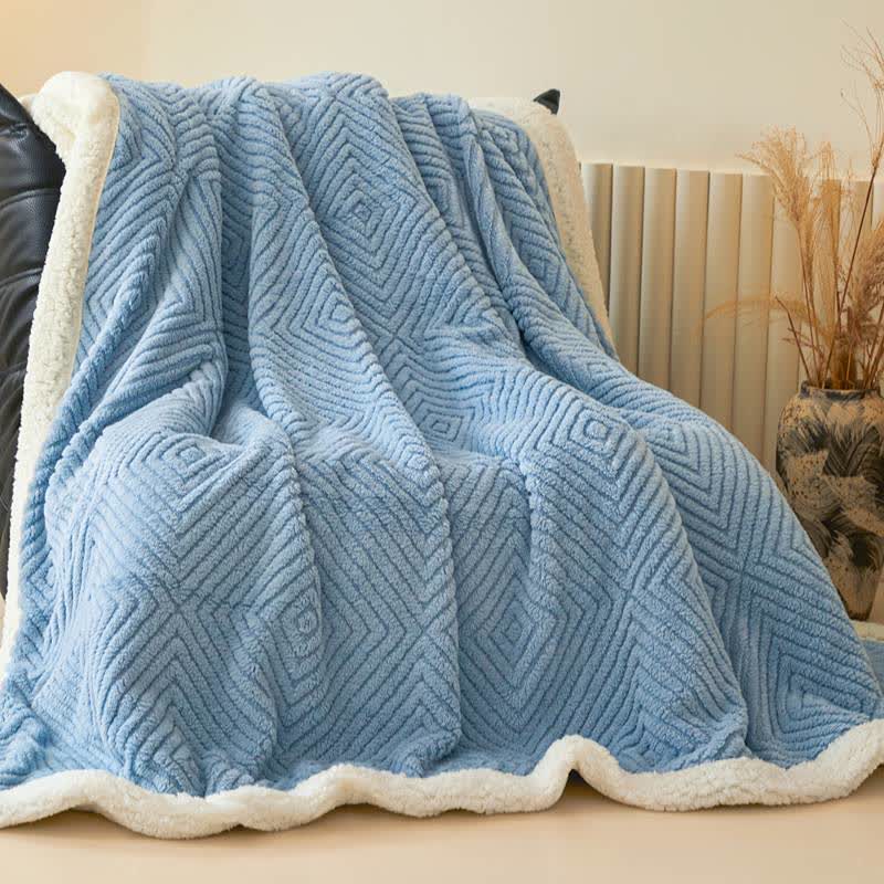 Ownkoti Diamond-Weave Sherpa Throw Blanket - image 31