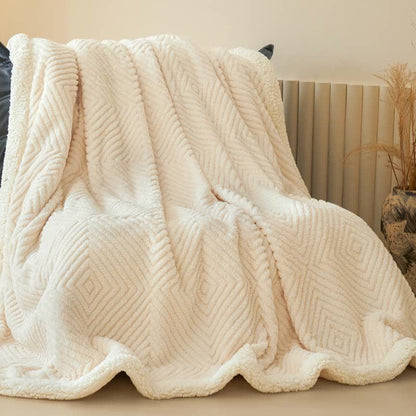 Ownkoti Diamond-Weave Sherpa Throw Blanket - image 36