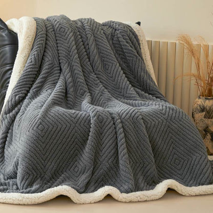 Ownkoti Diamond-Weave Sherpa Throw Blanket - image 8
