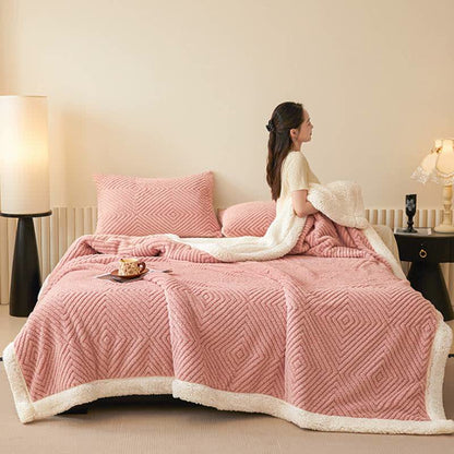 Ownkoti Diamond-Weave Sherpa Throw Blanket - image 16