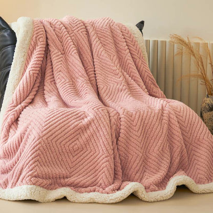 Ownkoti Diamond-Weave Sherpa Throw Blanket - image 20
