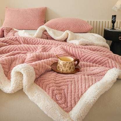 Ownkoti Diamond-Weave Sherpa Throw Blanket - image 21