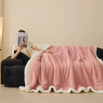 Ownkoti Diamond-Weave Sherpa Throw Blanket - image 19