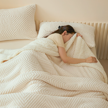 Ownkoti Diamond-Weave Sherpa Throw Blanket - image 38