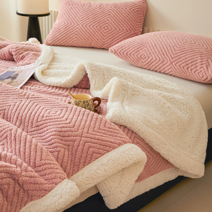 Ownkoti Diamond-Weave Sherpa Throw Blanket - image 18