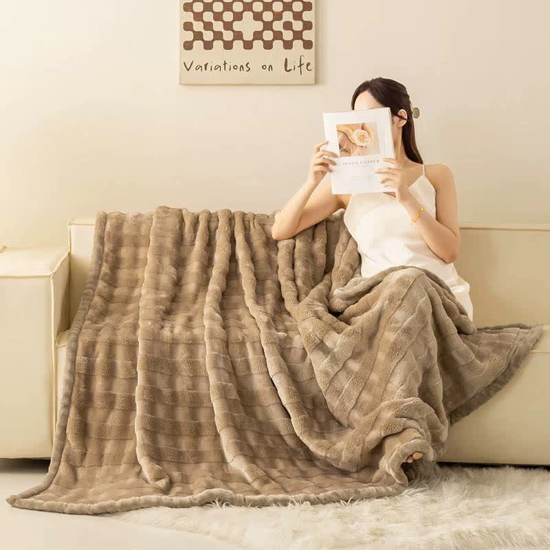 Ownkoti Grid Embossed Thickened Thermal Blanket - image 11