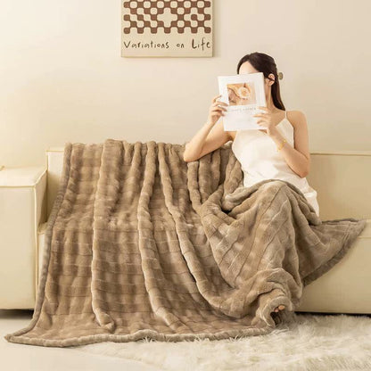 Ownkoti Grid Embossed Thickened Thermal Blanket - image 11