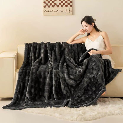 Ownkoti Grid Embossed Thickened Thermal Blanket - image 22