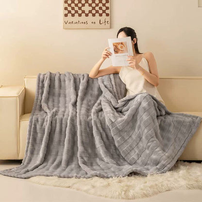 Ownkoti Grid Embossed Thickened Thermal Blanket - image 17